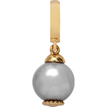 610-G09Grey, Christina Collect Grey Pearl Dream Gold Plated Silver Charm *